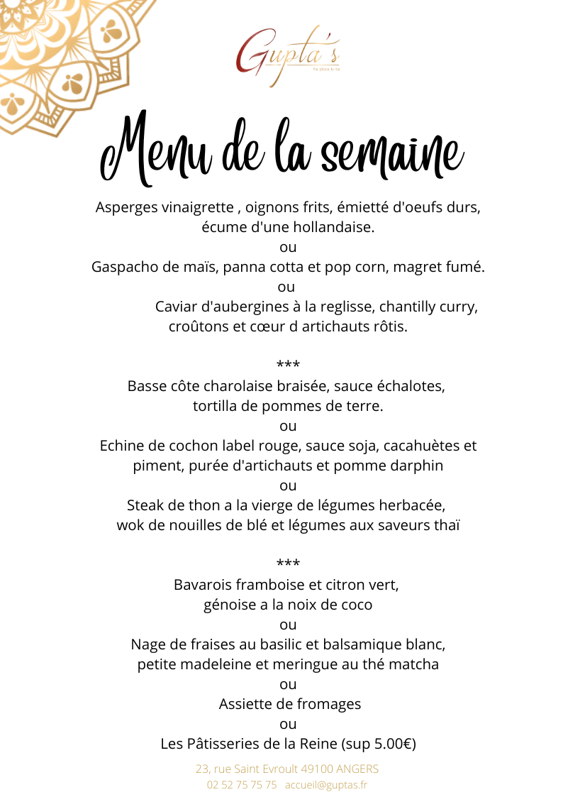 menu semaine